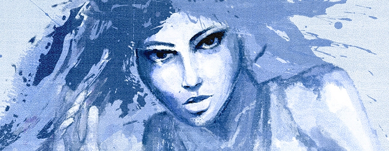 Femme bleue